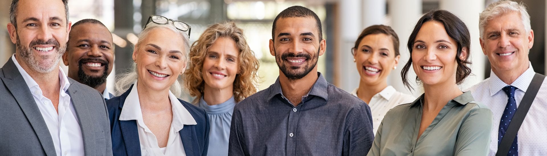 Group photo of people smiling